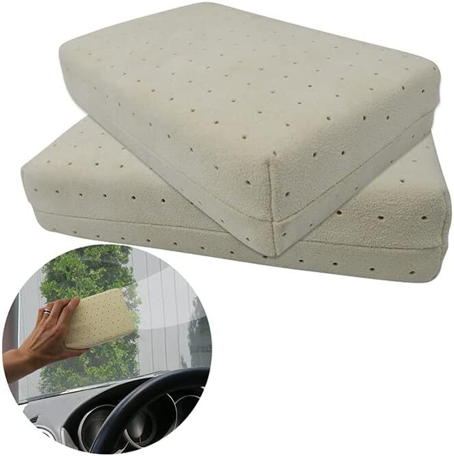 Evelots 2-Pack Car Windshield Cleaner Chamois & Defogger Sponge