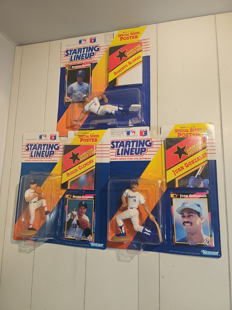 Starting Lineup Clemens Alomar Gonzales 1992 NEW Super Star Poster Lot Of 3