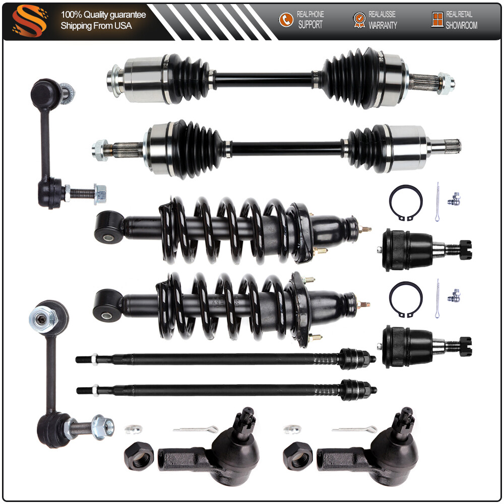 Honda CR-V 02-06 Suspension Kit with Struts Ball Joints Tie Rods CV Axles  