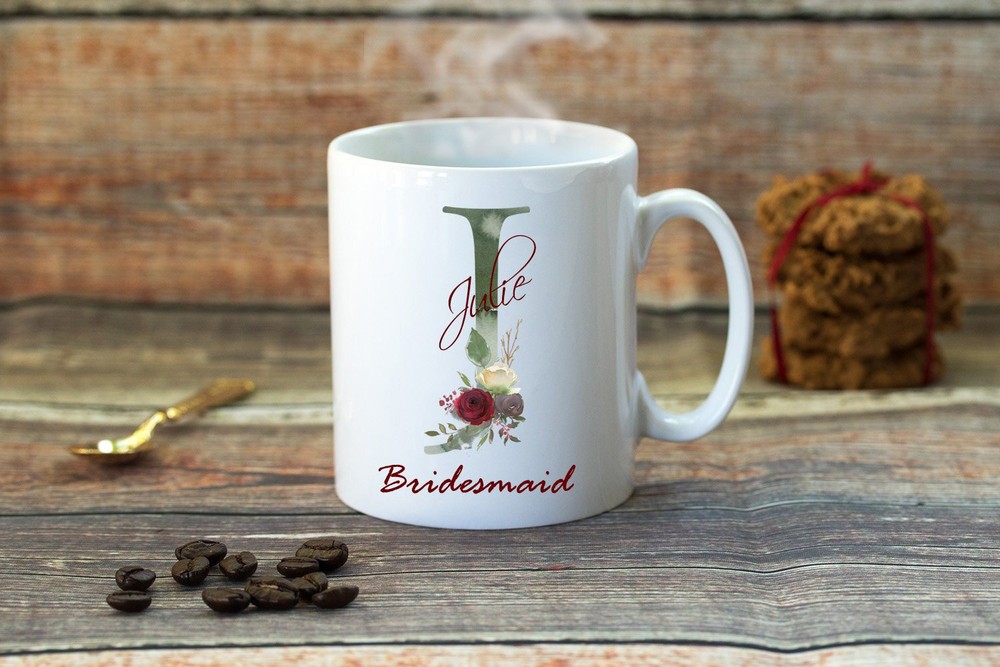 Bride Mug Personalized Initial Mug Brides Gift Wedding Gift Initial Mug Custom