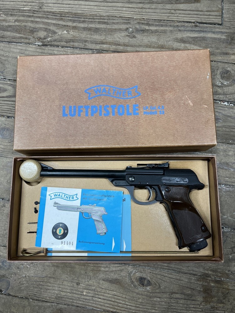 Walther LP53 Air Pistol 177 Cal Excellent W Box And Paperwork Works Great!