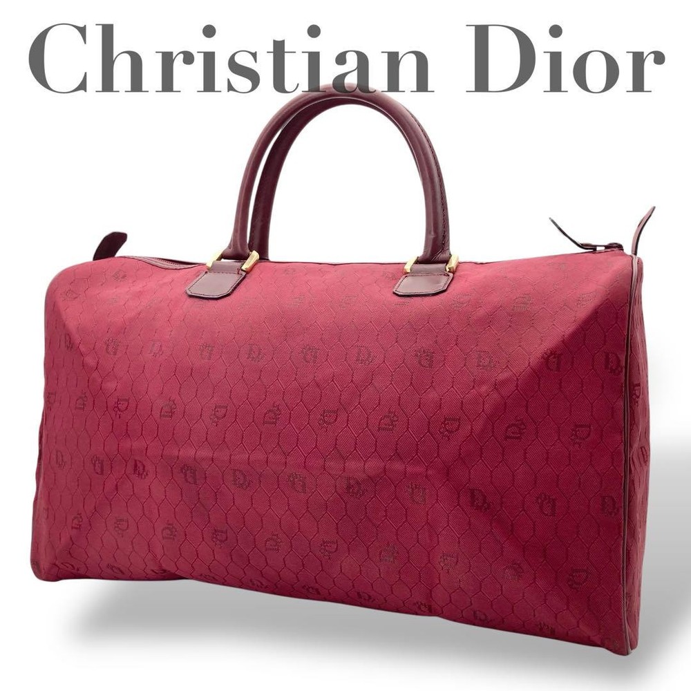 Vintage Christian Dior Boston Bag in Classic Leather