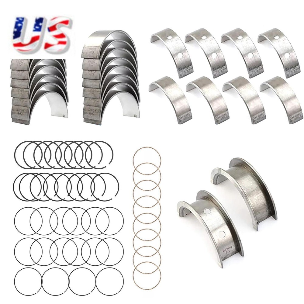 Easy Install Main Rod Bearings with Piston Rings for 99-16 Chevy GM LS Engines