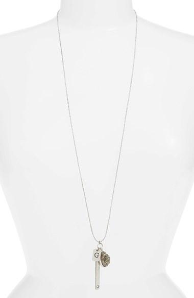 Nordstrom Treasure and Bond Metallic Initial Cluster Pendant J Necklace NWT 38 S