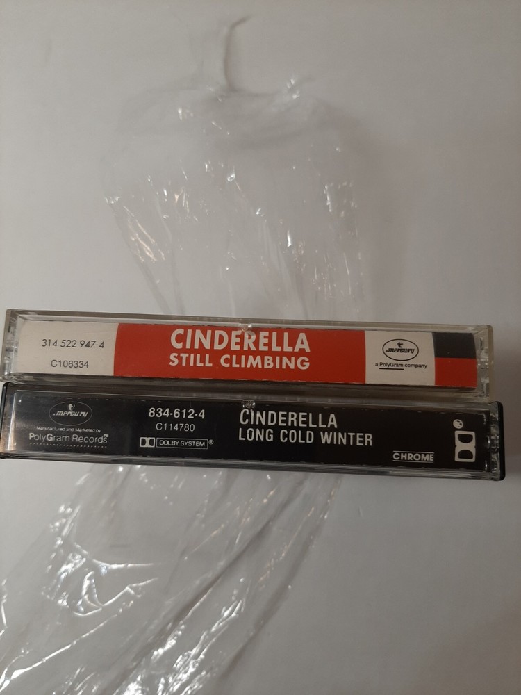 Cinderella Still Climbing Long Cold Winter Rock Music Cassette Tape Lot Of 2