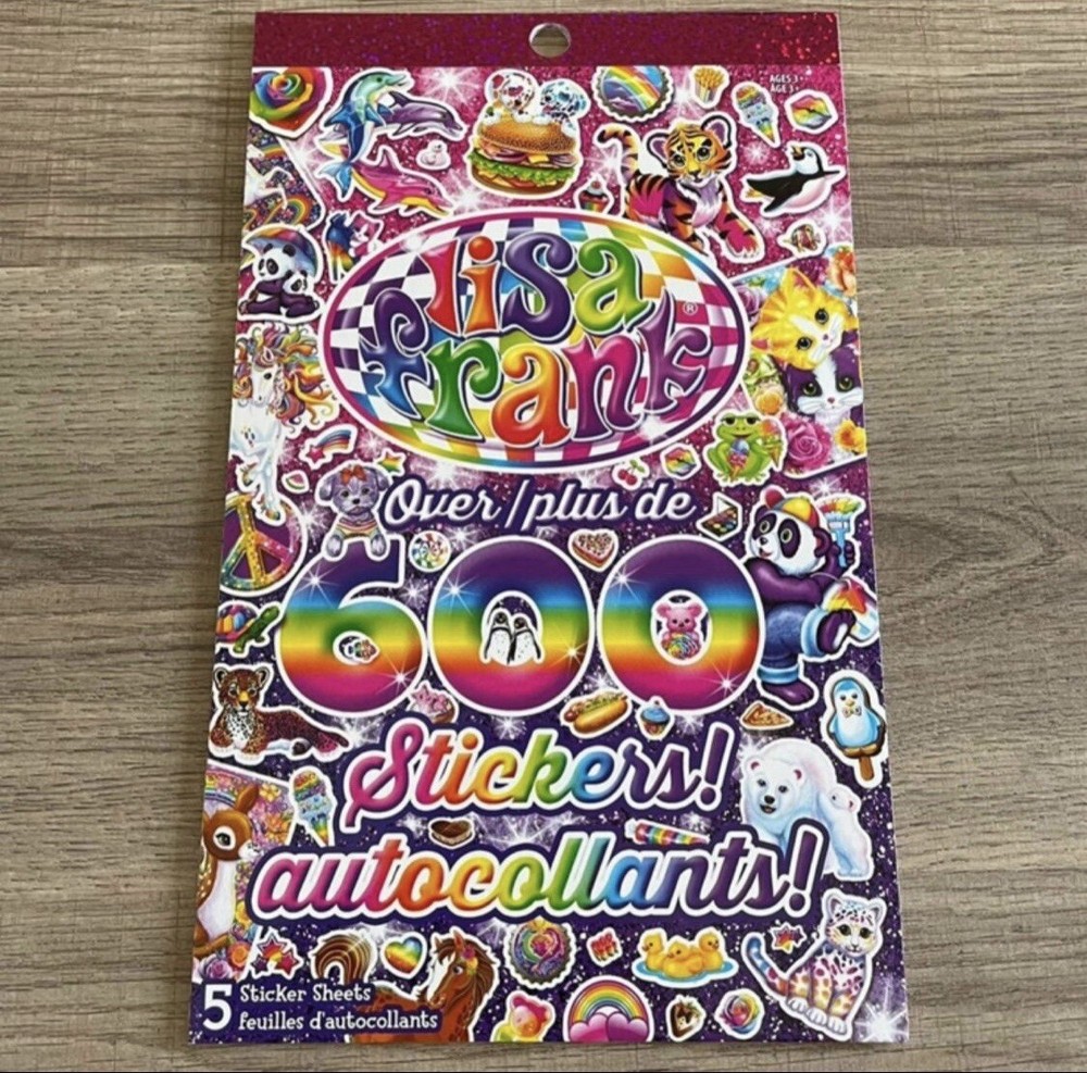 Lisa Frank Sticker Book 600 Stickers ~ Qty 1