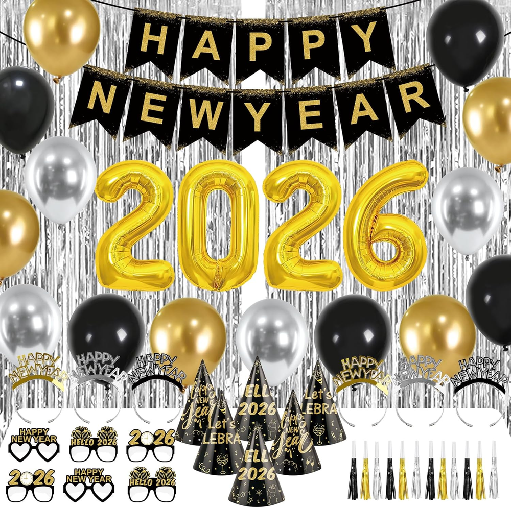 New Years Eve Party Supplies 2026 New Years Decorations Happy New Year Banner 20-image