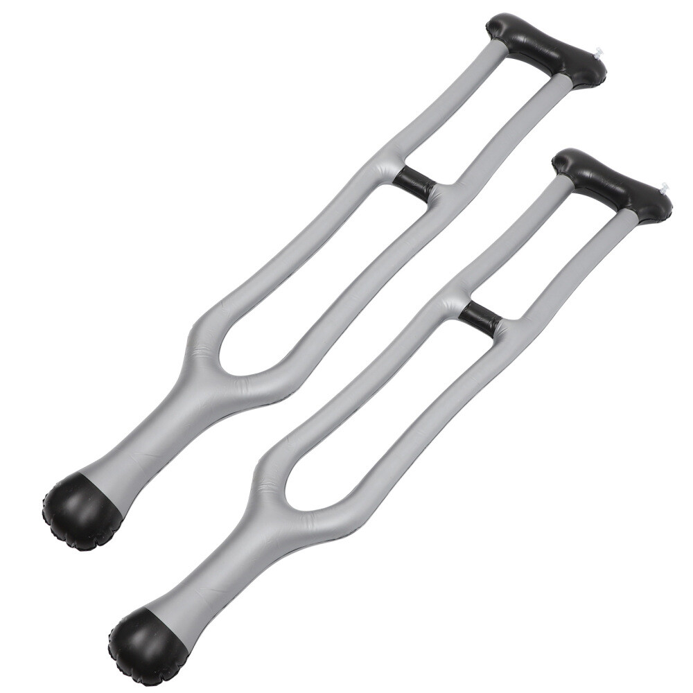 2 Pcs Crutches Whoopee Cushion Pvc Inflatable Prank Party Props