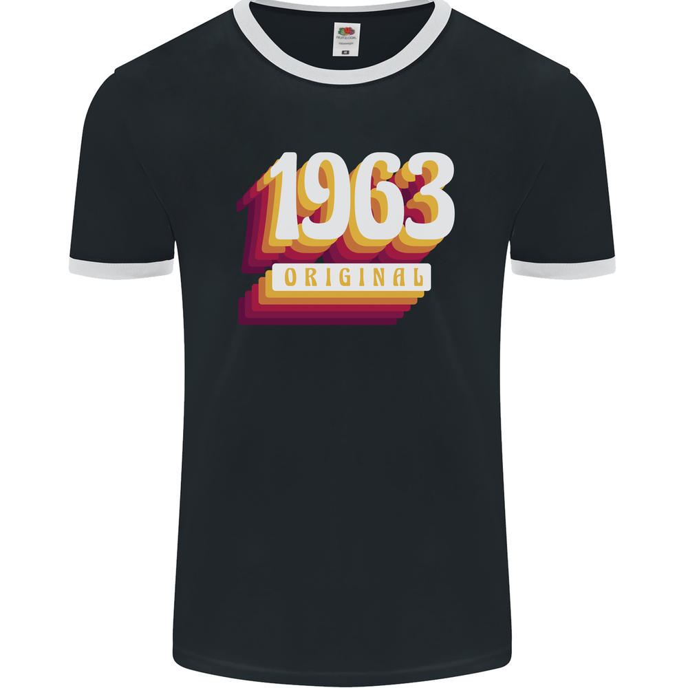 Retro 62nd Birthday Original 1963 Mens Ringer T-Shirt FotL