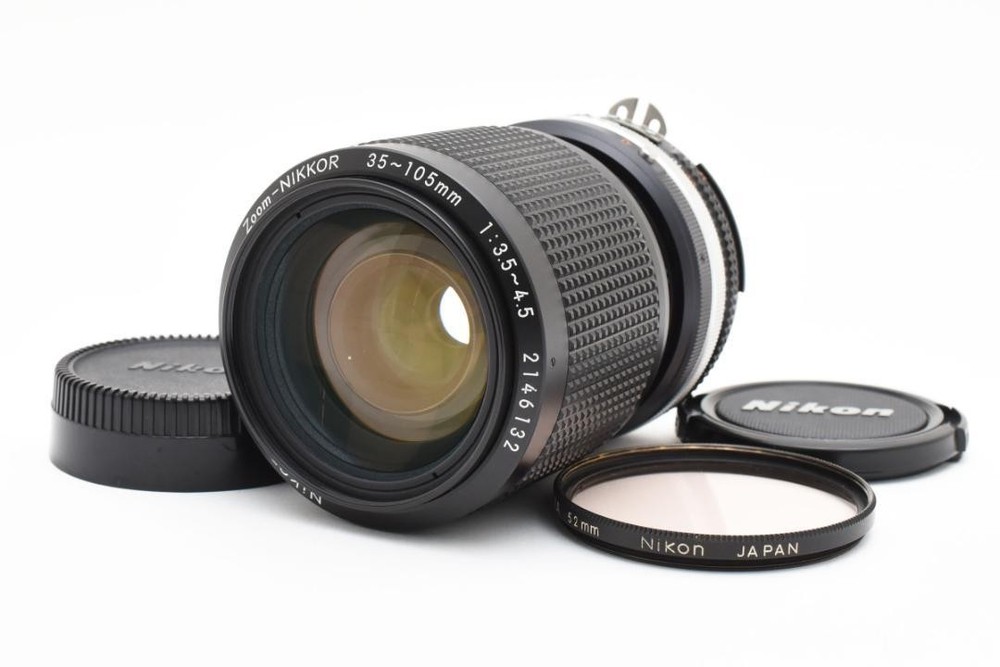 Nikon Nikkor 35-105mm f/3.5-4.5 Zoom Lens Black w/ Filter Excellent