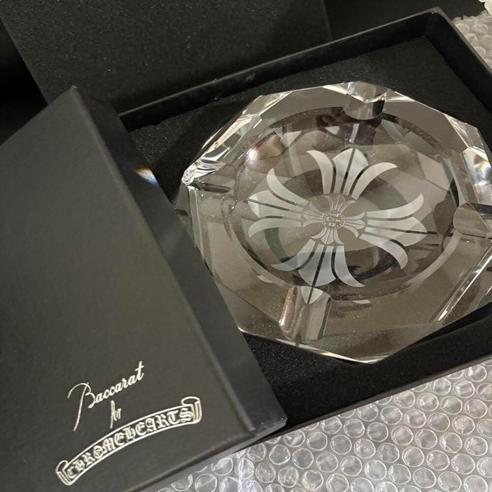 Baccarat Chrome Hearts Crystal Ashtray from Japan