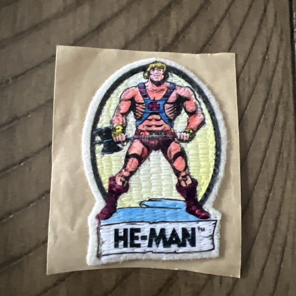 VINTAGE HE-MAN IRON ON PATCH 1 3/4” X 2 3/4”