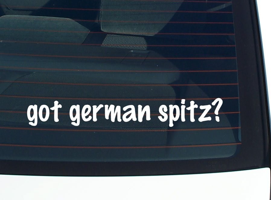 German Spitz Lover Car Decal Bumper Sticker Vinyl Window Joke