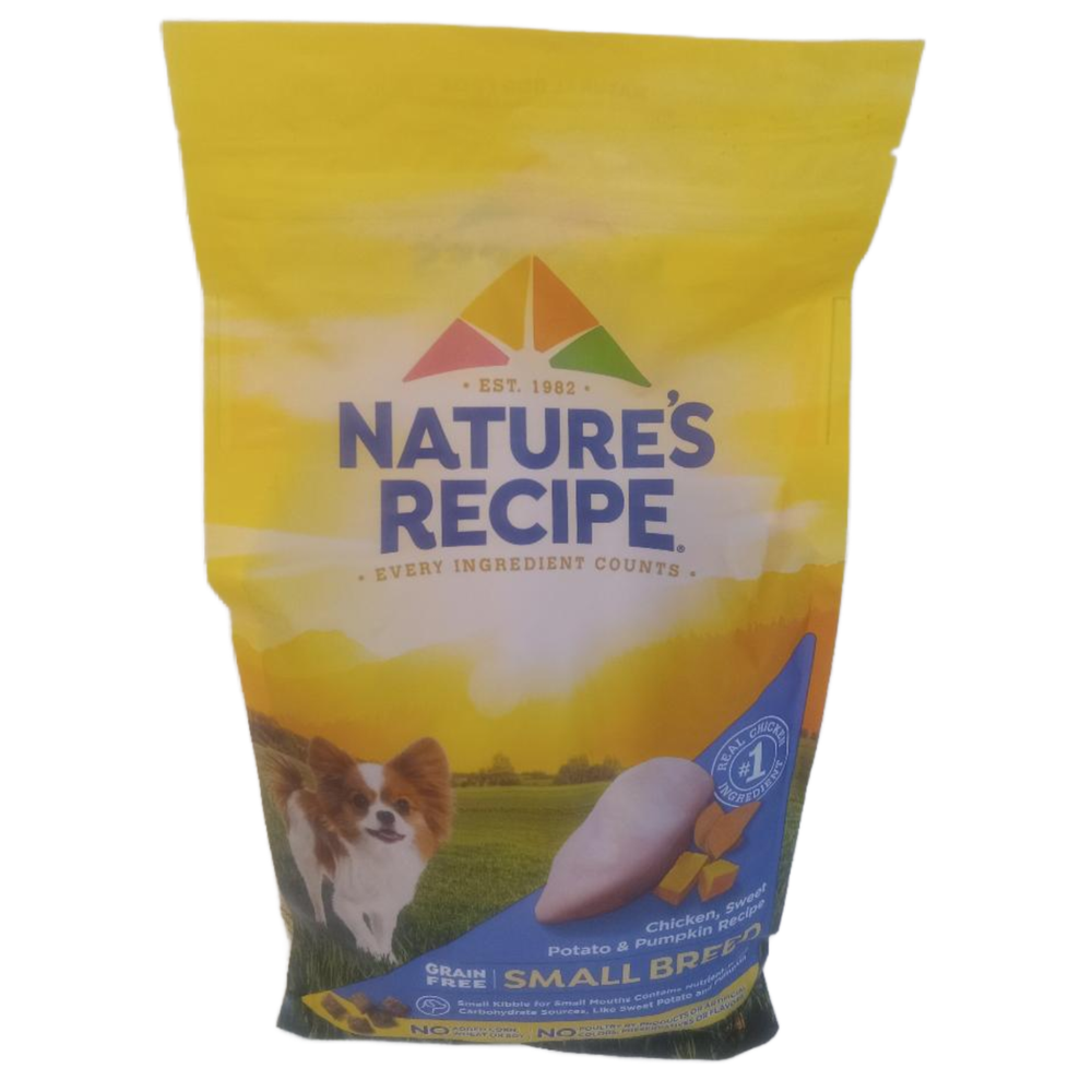 Nature's Recipe Small Breed Adult Dog Food with Chicken, Sweet Potato & Pumpkin 4 lb