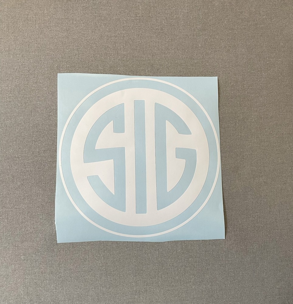 Sig Sauer Gun Logo Decal 3 Inches Inches For Cars, Windows, ETC Customize Color