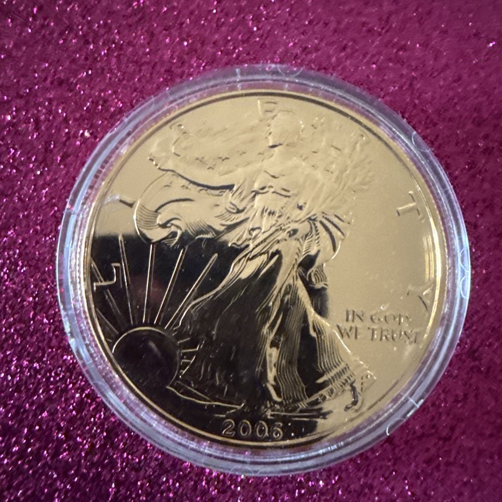 2006 PROOF SILVER EAGLE, P MINT, .999 SILVER COIN.