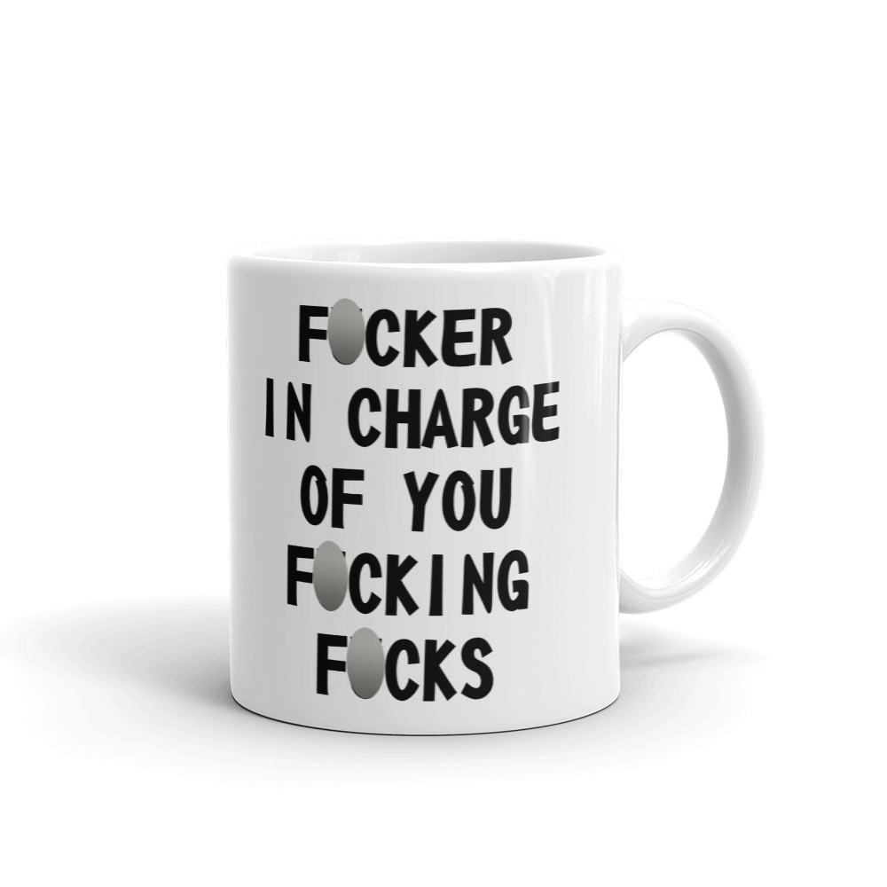F*cker In Charge of You F*cking Coffee Tea Ceramic Mug Office Work Cup Gift