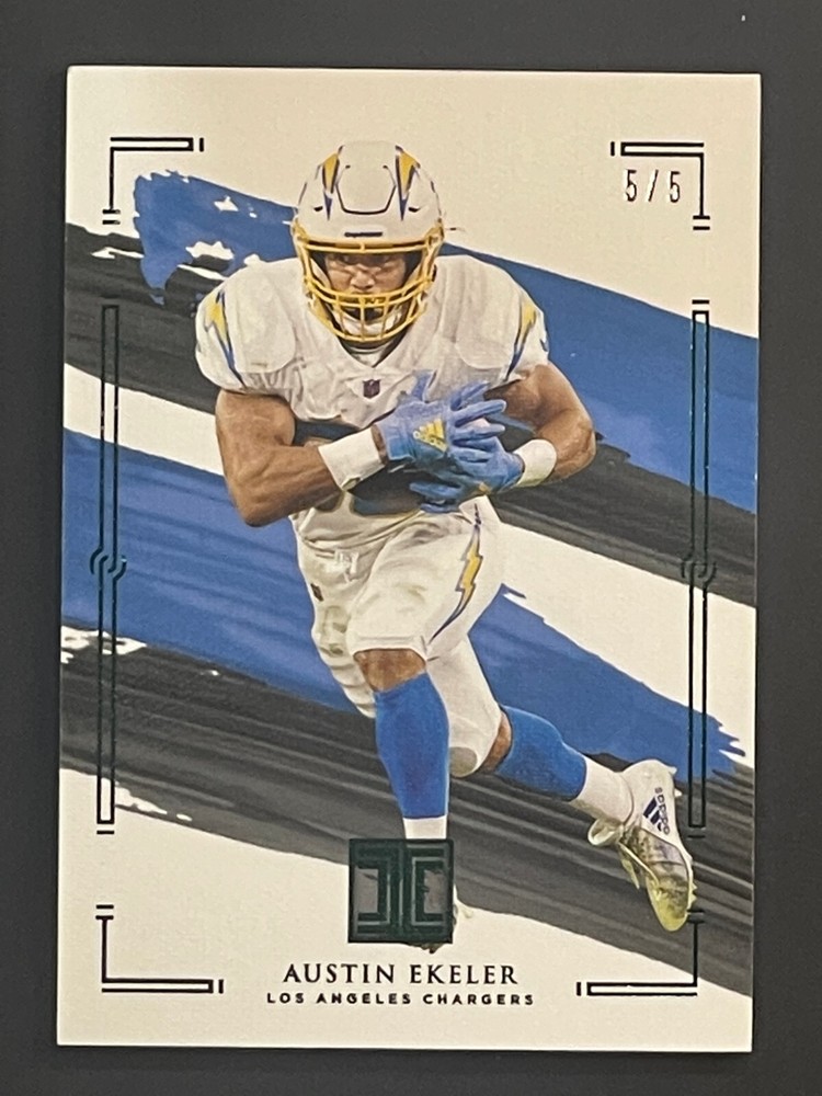 2021 Panini Impeccable Austin Ekeler #53 Emerald Parallel 5/5