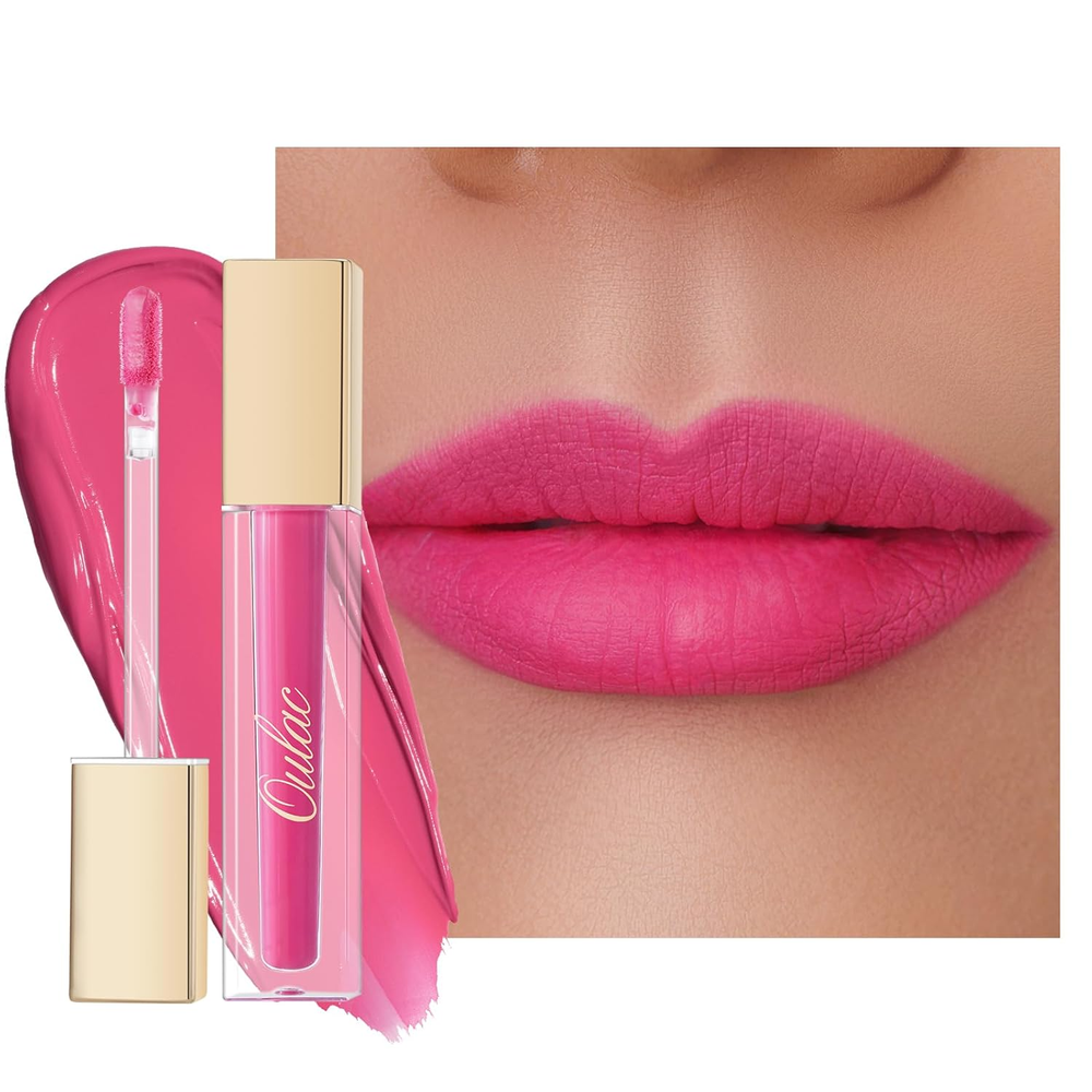 Matte Liquid Pink Lipstick for Women, Long Lasting Lipstick Waterproof Lip Stain