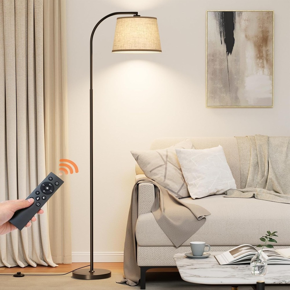 64 Arc Floor Lamp for Living Room 6000K Stepless Dimmable 64 Inch Modern Lighting