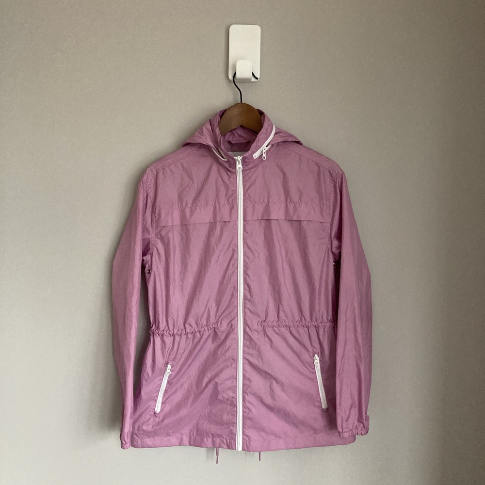 Old Navy Womens Windbreaker Jacket Size XS UK 4-6 Purple Hooded Lightweight