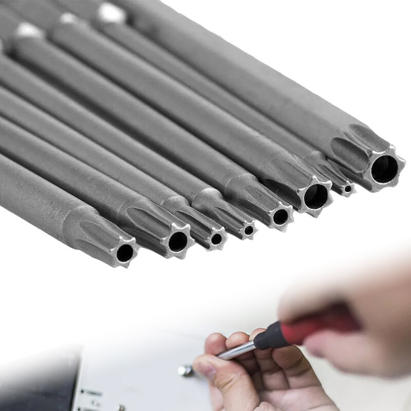 8PCS 100mm Extra Long Magnetic Torx Security Screwdriver Bits Set