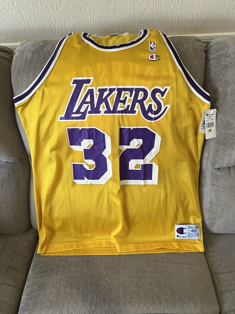 Magic Johnson L..A. Lakers Champion Jersey 48 XL New With Tags