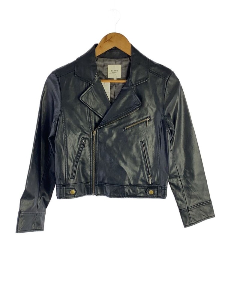 Beams Leather Jacket Blouson/S/Leather/Blk 3406