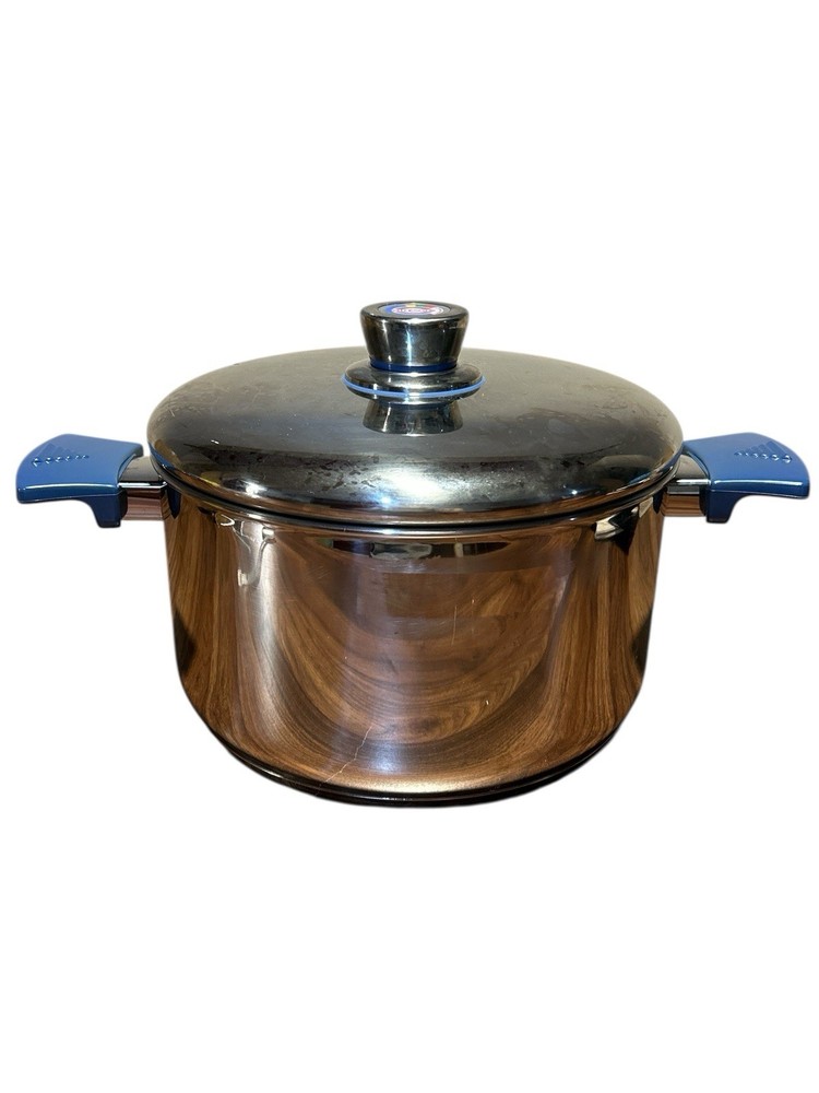 Stainless Steel AirCore Walkaway 6 Qt Dutch Oven with 2 Lids Excellent Condition