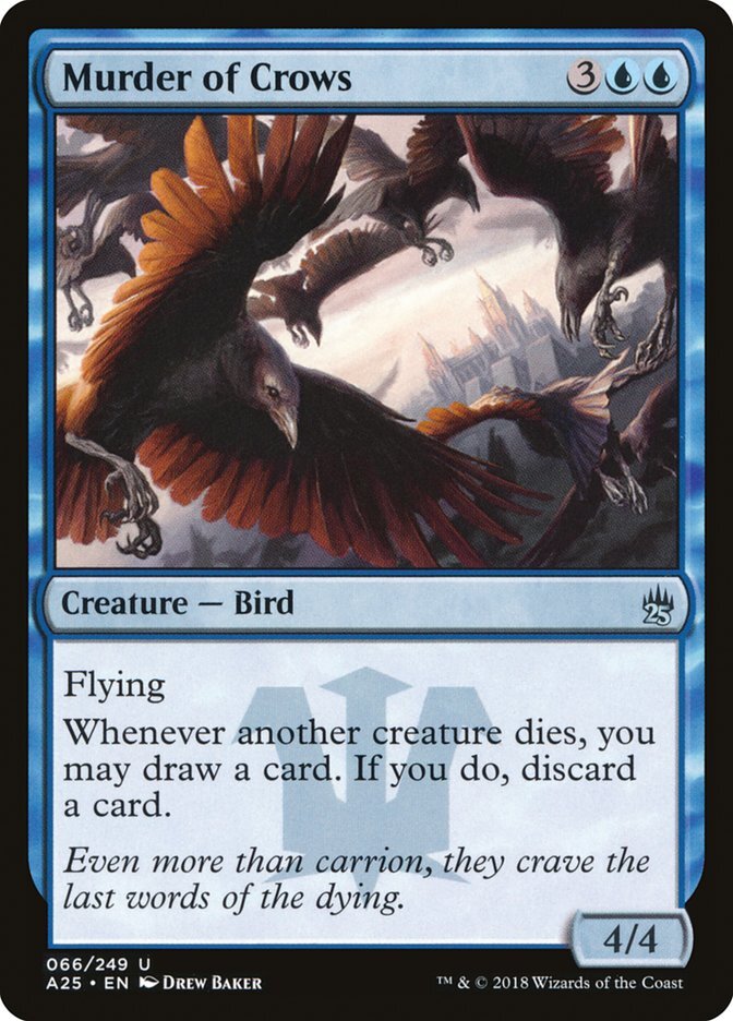 Murder of Crows Masters 25 A25 MTG Magic Card – Rare Collectible