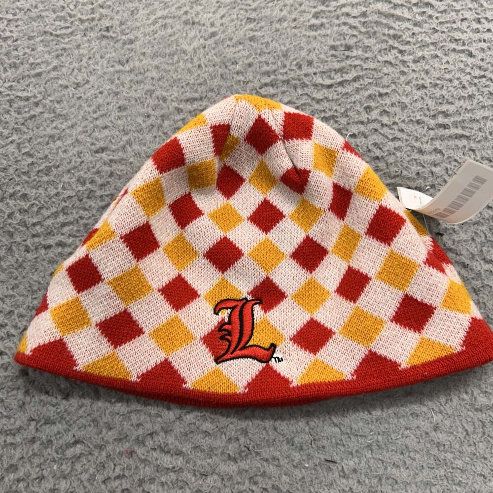 Louisville Cardinals Mens Beanie Cap One Size Unbranded Check Design