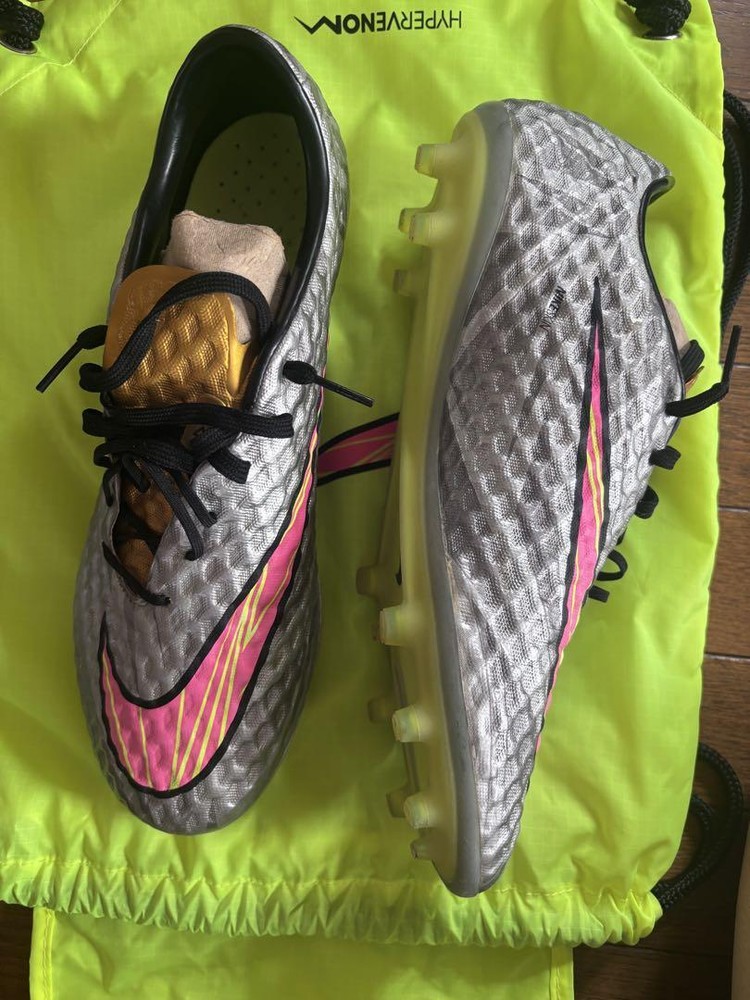 Nike Hypervenom Phantom PREM HG-E ACC NJR 677583 069 US 9.5 Soccer Cleats w/Bag