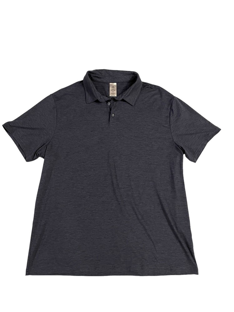 Members Mark Mens XL Soft Preppy Blue Polo Short Sleeve Shirt-image