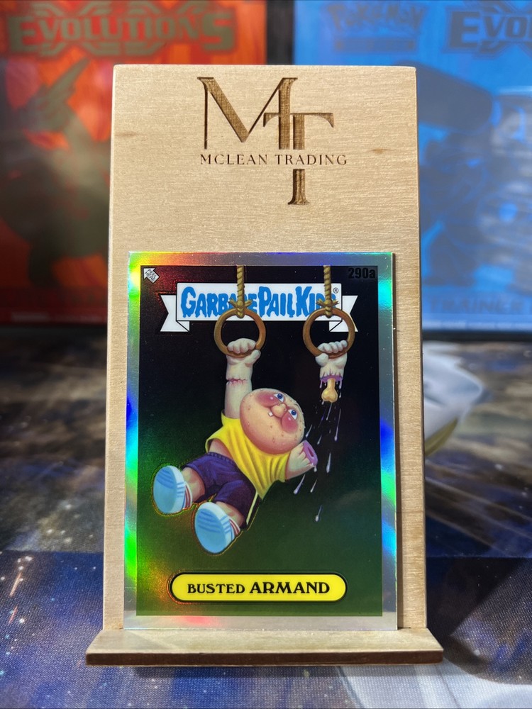 2024 Topps Garbage Pail Kids Chrome Busted Armand 290a Refractor Card