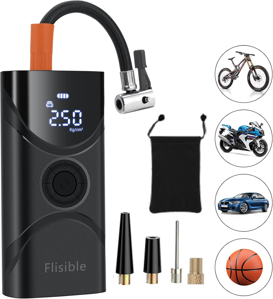 150 PSI Cordless Portable Air Compressor for Car Tires – Fast Inflation