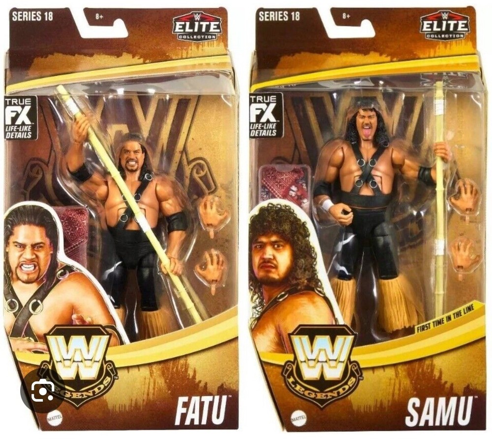 Mattel WWE Elite Lot Of Legends 18 Fatu Samu Headshrinkers New Sealed