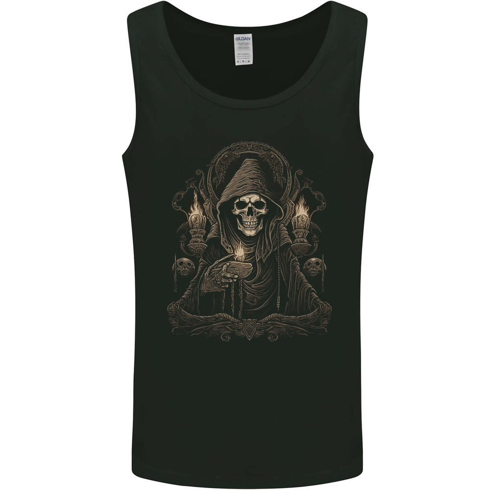 Gothic Grim Reaper Goth Heavy Metal Skull 3 Mens Vest Tank Top