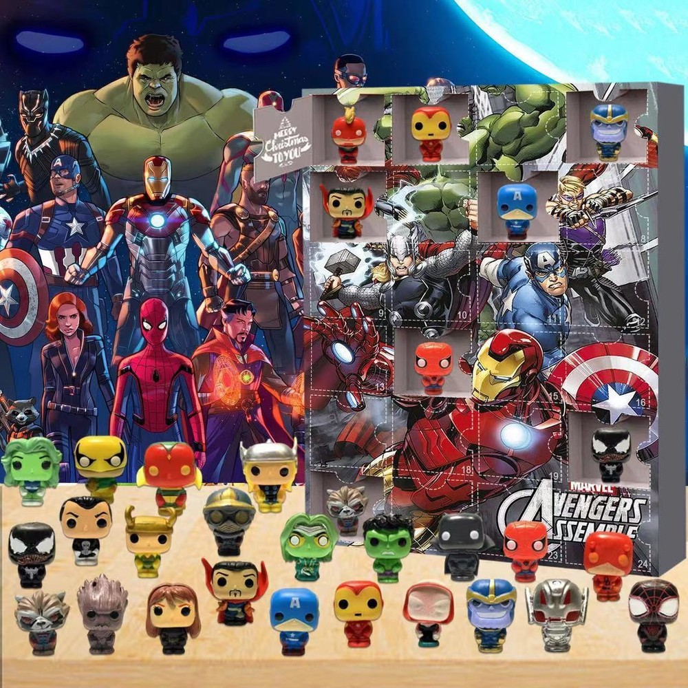 Advent Calendar Avengers Superhero Figures 24 DAYS Christmas Countdown Uk Post