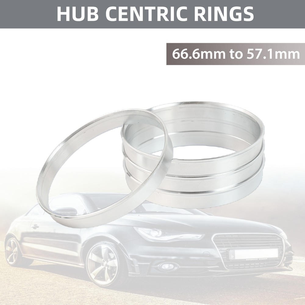 4pcs Wheel Hub Centric Rings Aluminum Alloy ID 2.25