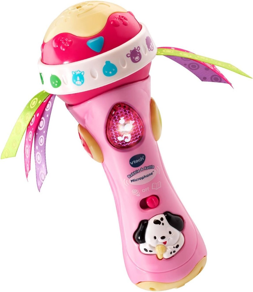 VTech Baby Babble and Rattle Microphone, Pink