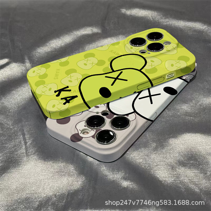 Senior Cartoon Cool Bear Phone Cases for iPhone 15 14 13 12 11 Mini Pro Max X XR