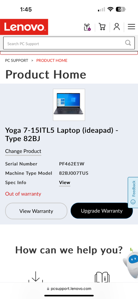Lenovo Yoga 7 14ITL5 2-in-1 Touchscreen Laptop  
