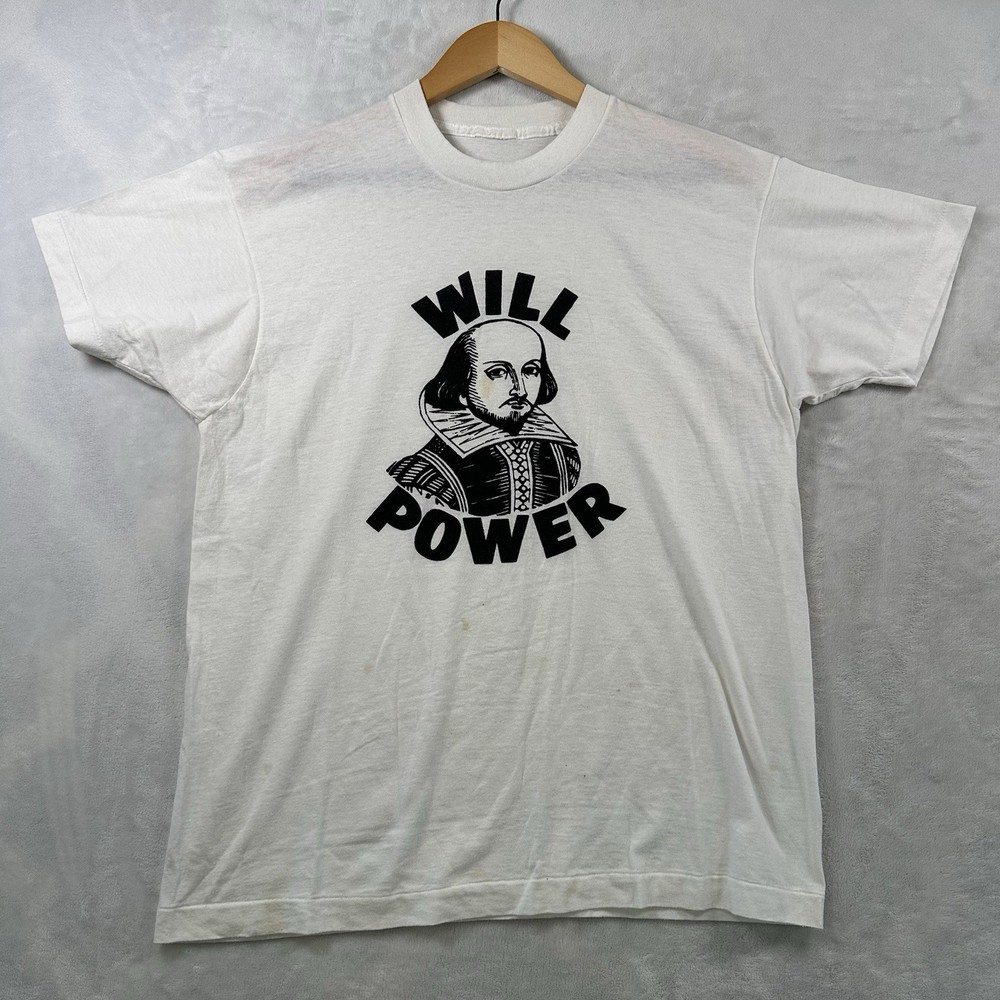 Vintage 80s William Shakespeare “Will Power” Tee Size Large