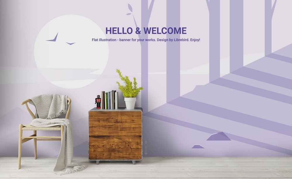 3D Forest Sunset Scenery Illustration Wall Murals Wallpaper Murals Wall Sticker