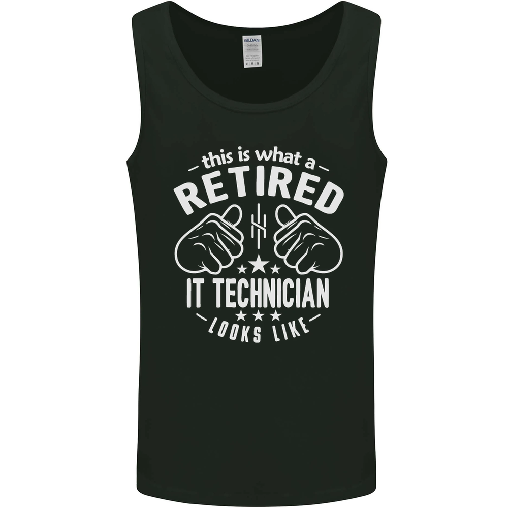 A Retired IT Technician Looks Like Mens Vest Tank Top
