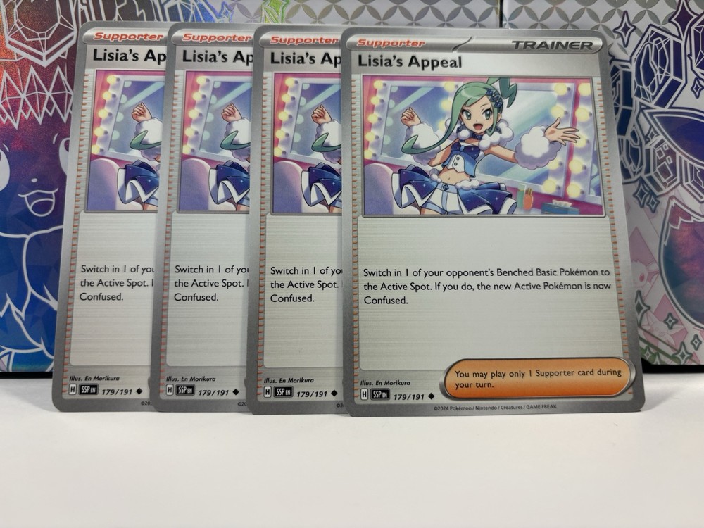Lisia's Appeal 4x Playset - 179/191 SV08 Surging Sparks Pokemon TCG