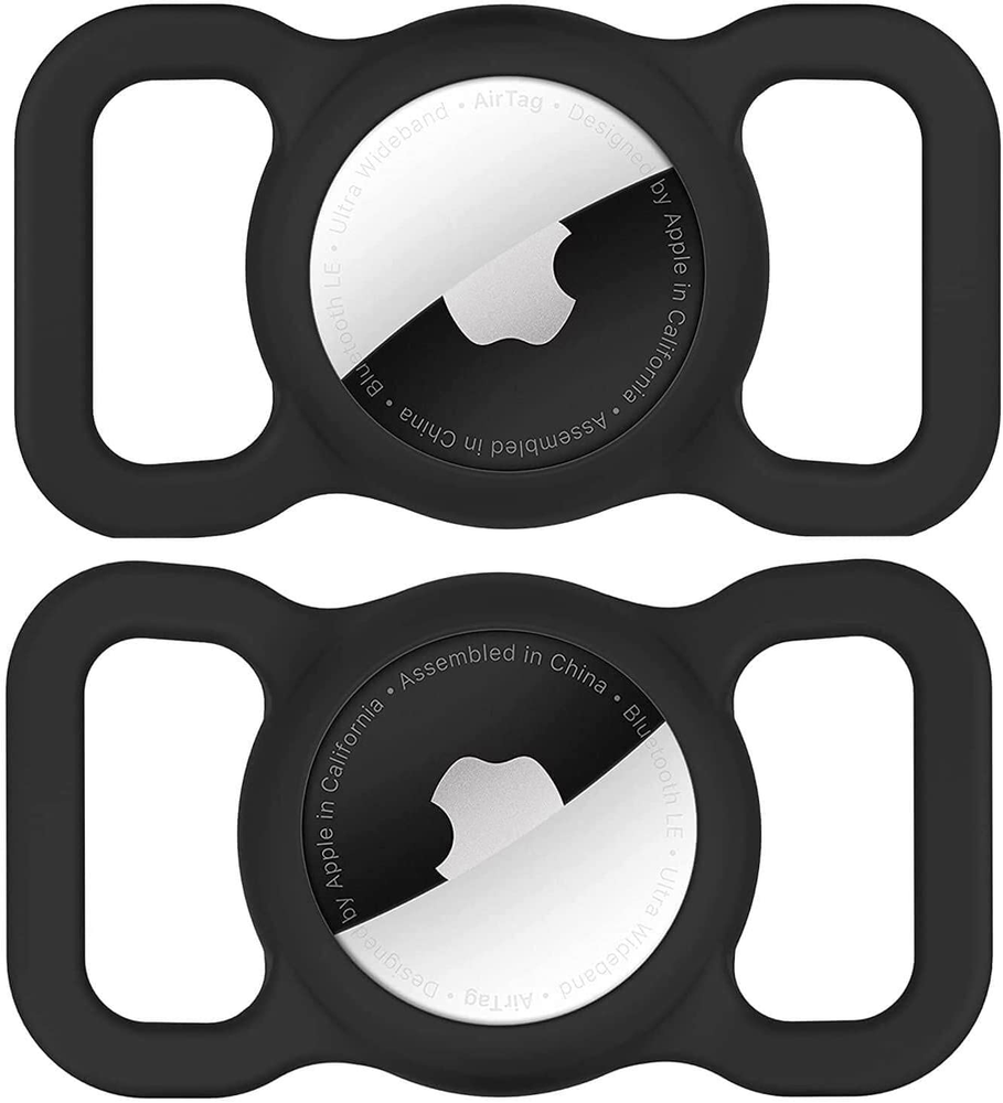 2 Pack Anti-Lost Dog Airtag Collar Holder for Apple AirTag Protection