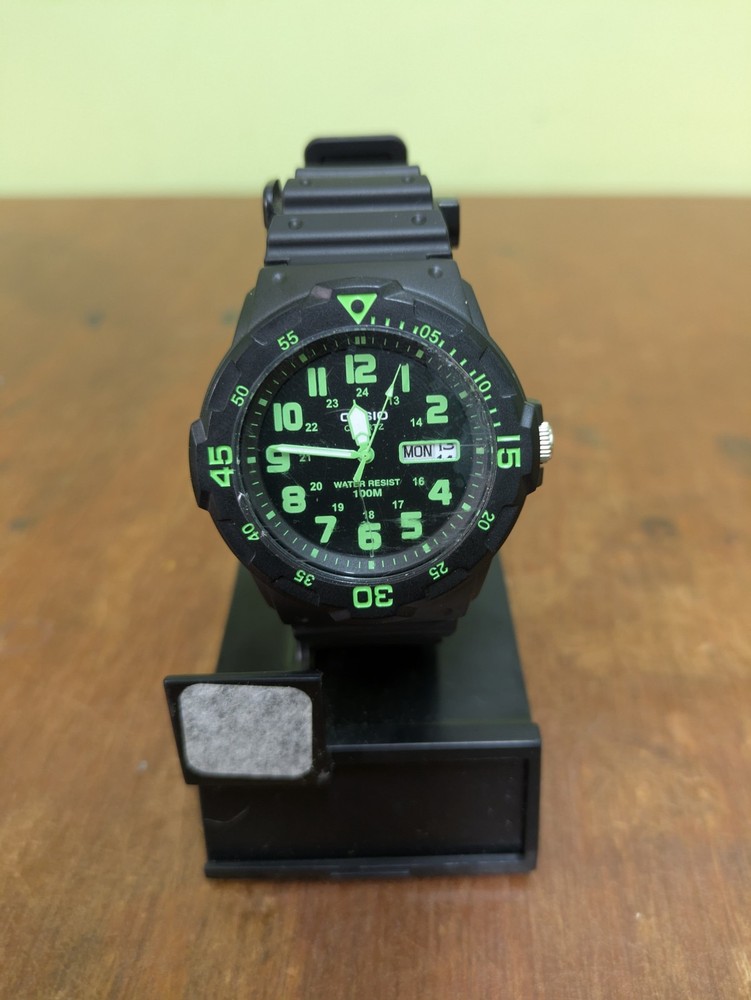 Casio MRW200H Series Men's Or Women's Watch Black And Green New