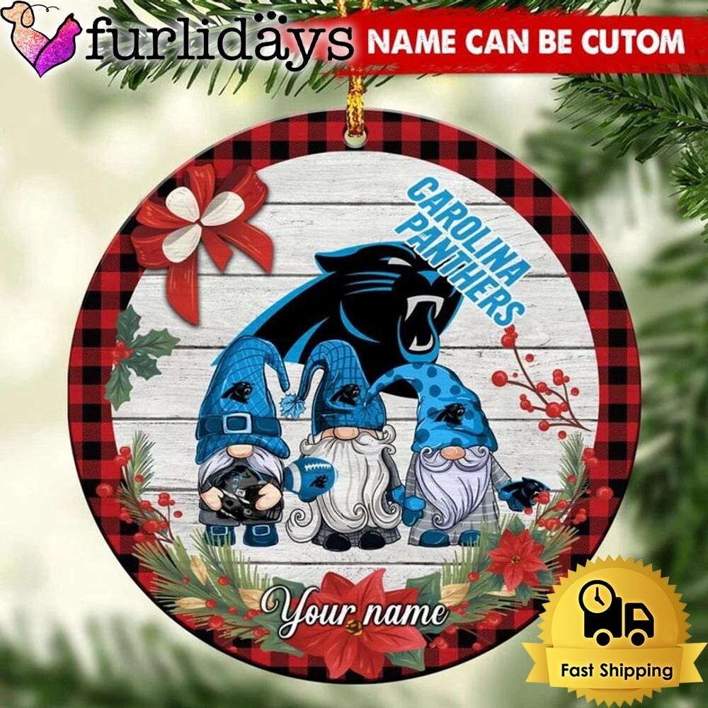 Personalized Carolina Football Team Panthers Christmas Ornament Holiday Gift