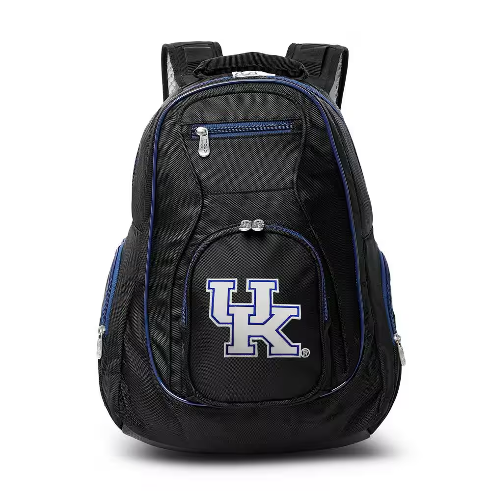 19 in. Black Kentucky Wildcats Laptop Backpack With Pocket Water Resistant